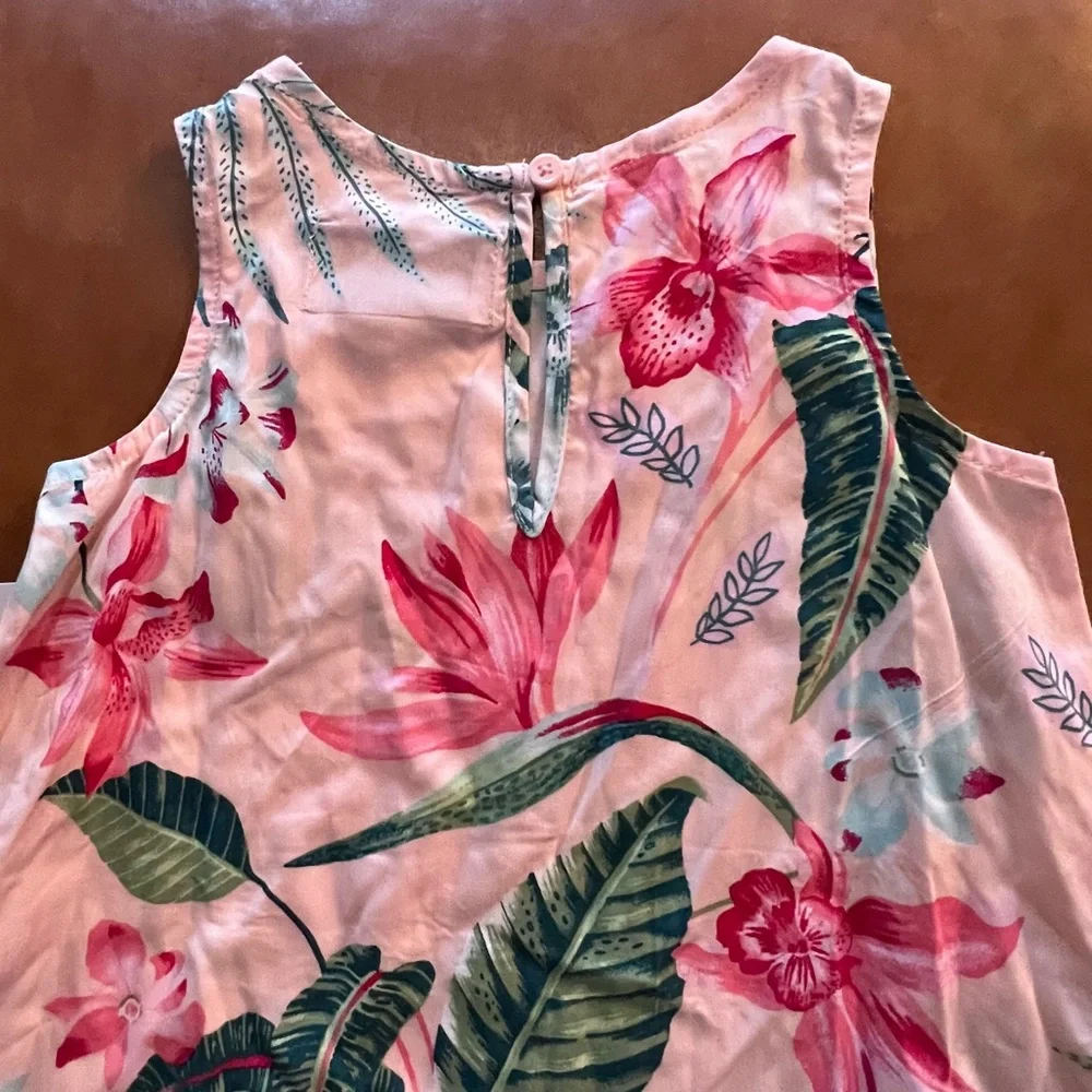 🆕 Old Navy Sleeveless Pink Floral Swing Dress 18-24mo.
